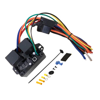 compare product Dual Electric Radiator Fan Adjustable Thermostat Temperature Controller