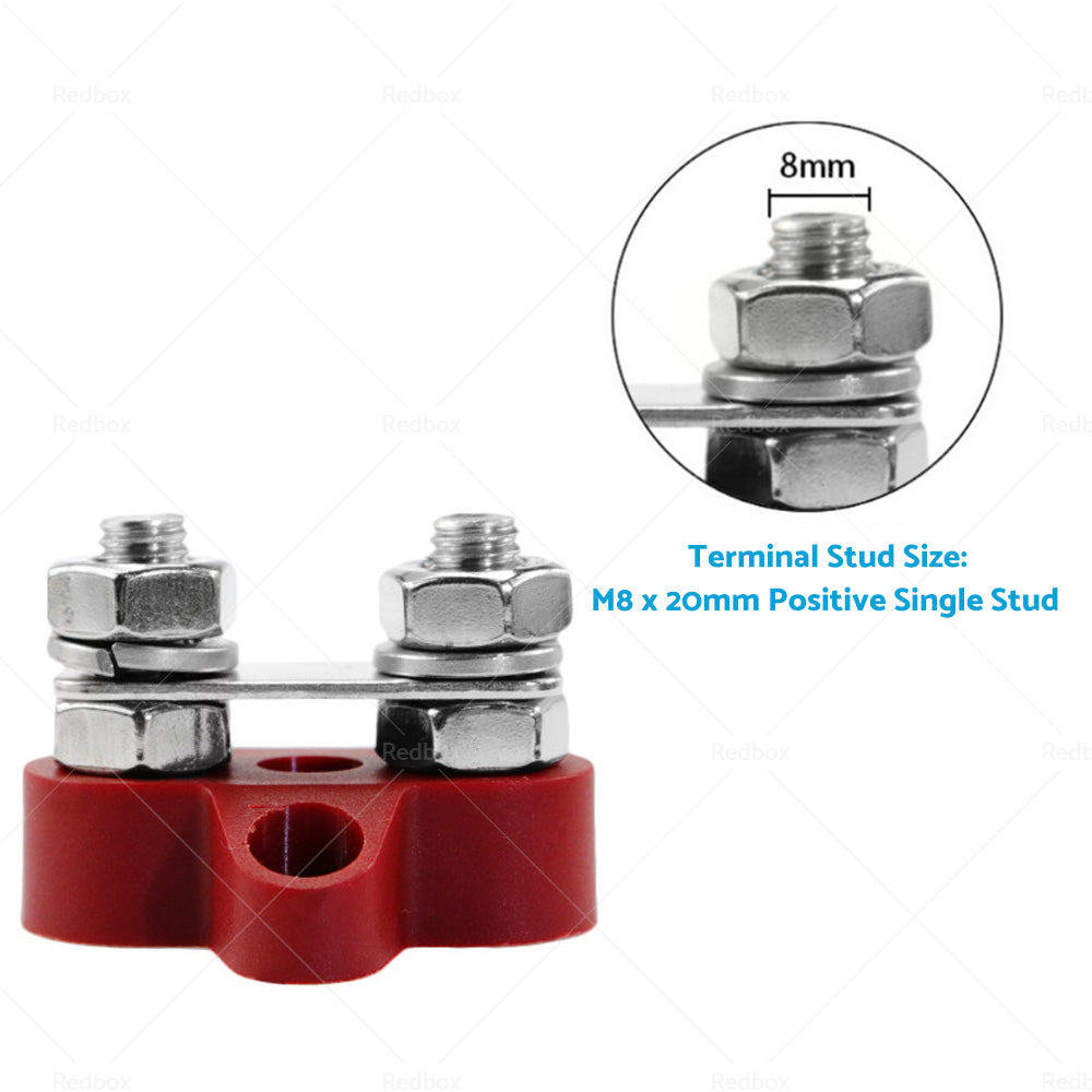 {{ Bus Bar Terminal Blocks Heavy Duty M8+M8 Positive Power Distribution Studs }} - Buy Car Parts Online at {{ Kaka Auto Parts }}.