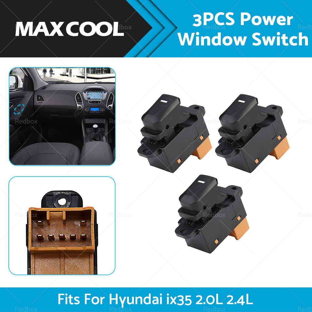 {{ 3Pcs Window Switch Passenger Side For Hyundai IX35 2. 0L 2. 4L 93580-2Z00 }} - Buy Car Parts Online at {{ Kaka Auto Parts }}.