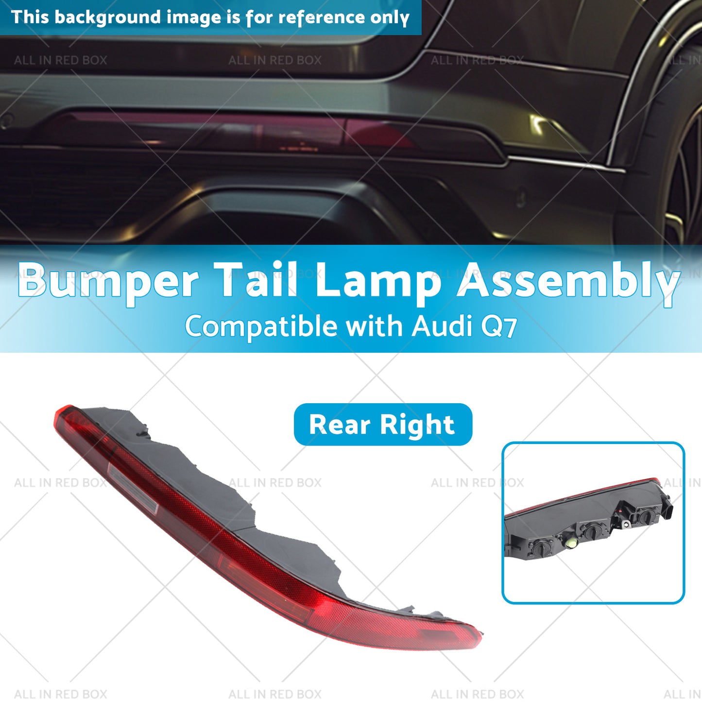 {{ Right Rear Bumper Tail Light Lamp Assembly 4M0945096 Suitable For Audi Q7 16-23 }} - Buy Car Parts Online at {{ Kaka Auto Parts }}.
