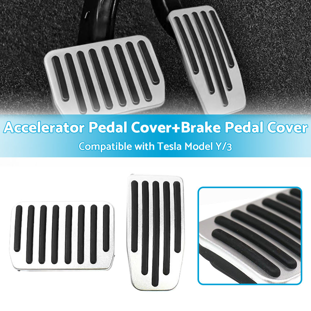{{ Foot Pedals Aluminum Pads Cover Accessories Suitable for Tesla Model Y Model 3 }} - Buy Car Parts Online at {{ Kaka Auto Parts }}.