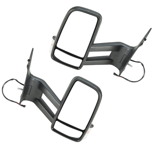 Pair Long Arm Door Mirrors Manual Fold Suitable for Mercedes-Benz Sprinter 2006–2018
