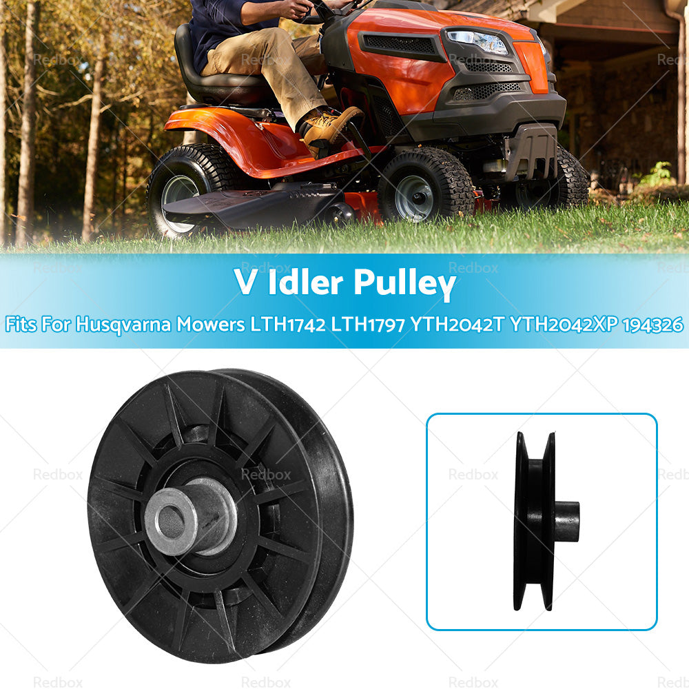 {{ V Idler Pulley fits Husqvarna Mowers LTH1742 LTH1797 YTH2042T YTH2042XP 194326 }} - Buy Car Parts Online at {{ Kaka Auto Parts }}.