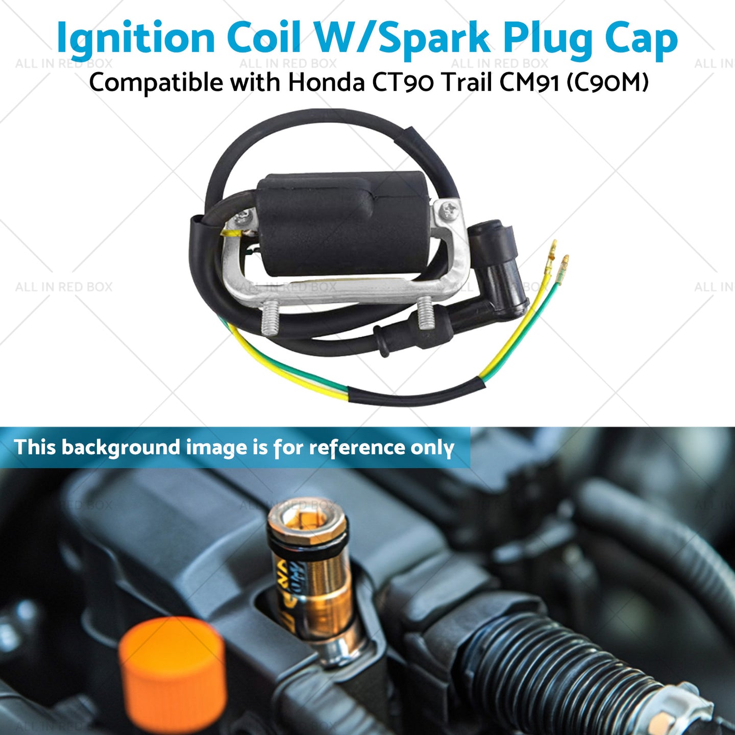 {{ Ignition Coil W or Spark Plug Cap Suitable for Honda CT90 Trail CM91  C90M }} - Buy Car Parts Online at {{ Kaka Auto Parts }}.