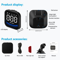 Digital Speedometer Universal GPS HUD Head-Up Display Suitable For Car With MPH & Overspeed Alarm