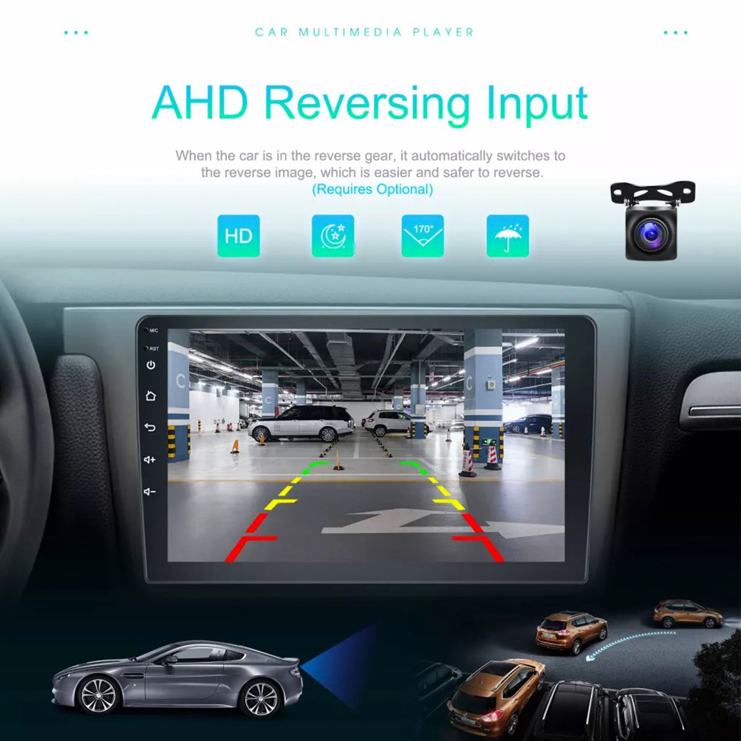 7'' 2+32GB Car Stereo Apple CarPlay Android Auto Suitable for Toyota Hilux 05-14