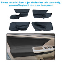 4x Black Leather LH RH Door Armrest Panel Cover Suitable For VW Jetta Golf MK5