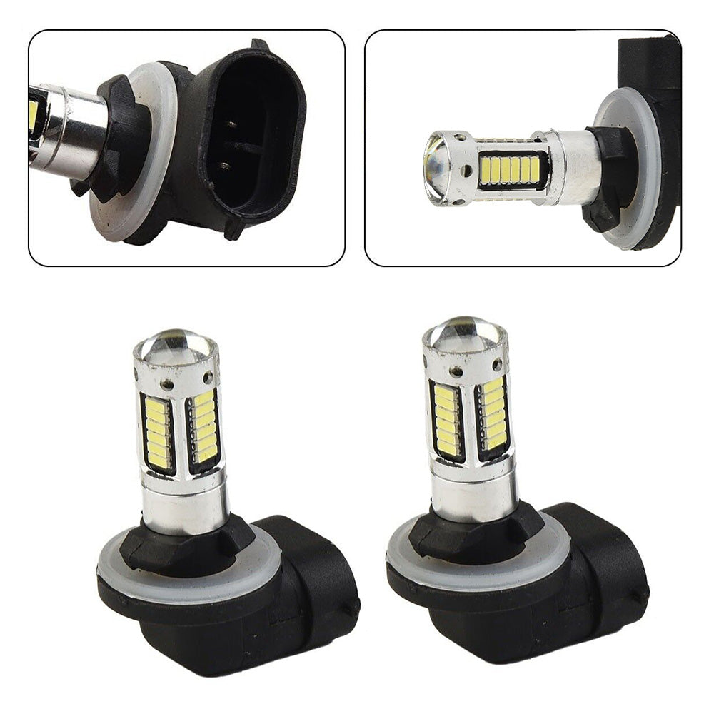 2x 881 H27 30W 6000K White LED Car SUV Fog Light Bulb DRL Lamp Extremely Bright