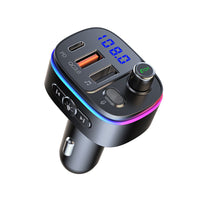 Bluetooth-compatible FM Transmitter Wireless Car Radio Adapter USB Charger Call