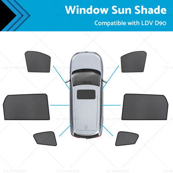compare product Car Window Sun Shades Suitable for LDV D90 2017-2023 Rear Magnetic Blind Mesh