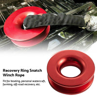 Recovery Ring Snatch Block Pulley 34749bs  and  Soft Shackle Tow Winch Rope Straps