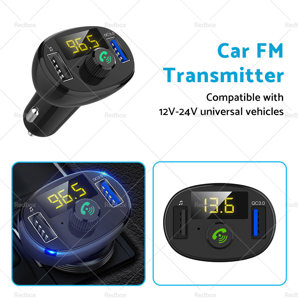 {{ Bluetooth-5. 0 Radio Car Kit Wireless FM Transmitter Dual USB Charger MP3 Player }} - Buy Car Parts Online at {{ Kaka Auto Parts }}.