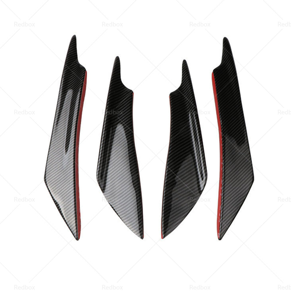 {{ 4x Carbon Fiber Car Bumper Fin Canard Splitter Diffuser Valence Spoiler Lip }} - Buy Car Parts Online at {{ Kaka Auto Parts }}.