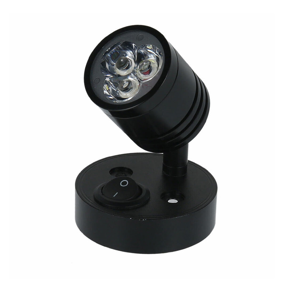 2x 12V LED Interior Spot Reading Light Wall Lamp with Switch Suitable For Caravan Camper