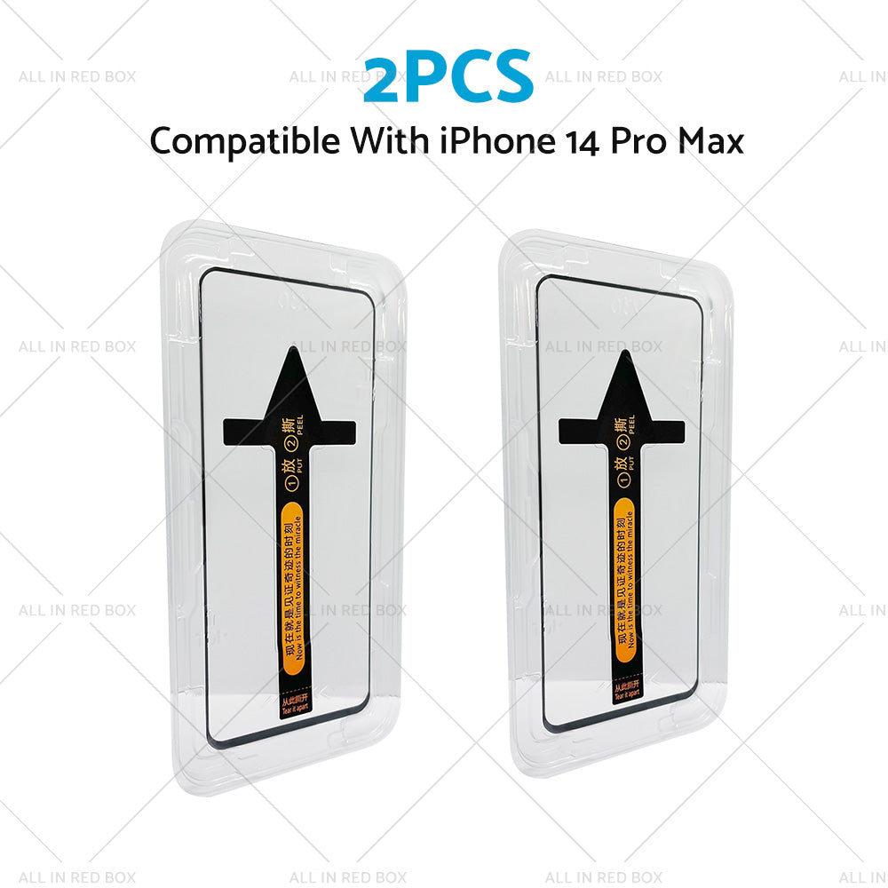 {{ 2PCS Tempered Glass Screen Protector Suitable For iPhone 14/ Pro/ Max/ Plus }} - Buy Car Parts Online at {{ Kaka Auto Parts }}.