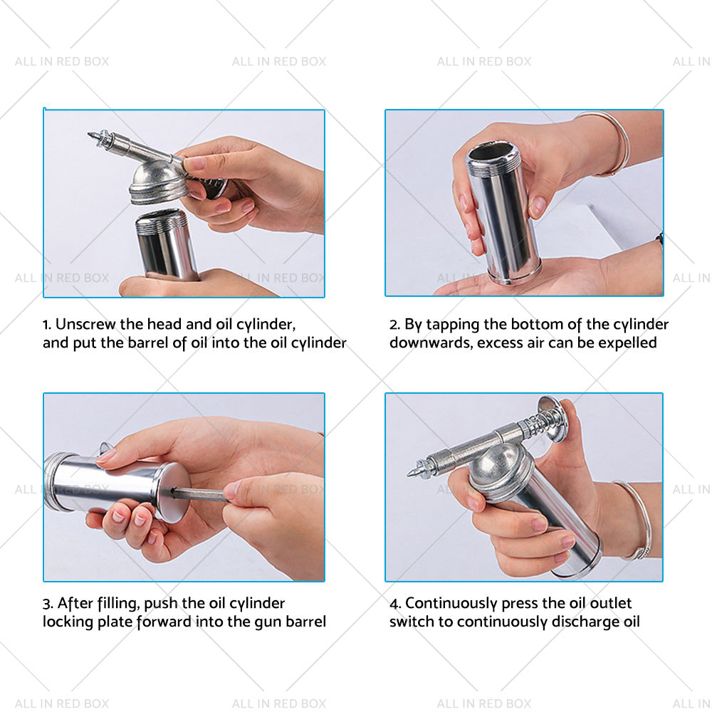 {{ Metal Grease Gun For Chainsaw Chain Bar Sprocket Nose  and  Brushcutter Head Bearing }} - Buy Car Parts Online at {{ Kaka Auto Parts }}.