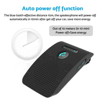 Wireless Car Bluetooth Handsfree Speaker Phone With Sun Visor Clip Black