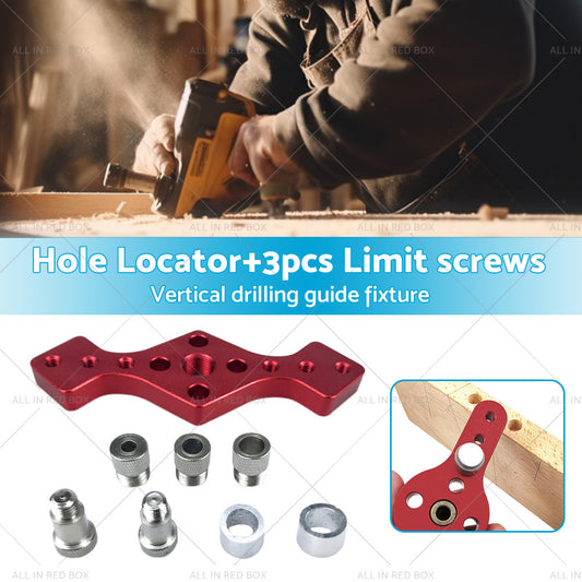 Drill Bit Vertical Pocket Hole Jig Dowel Drill Guide Self Centering Woodworking