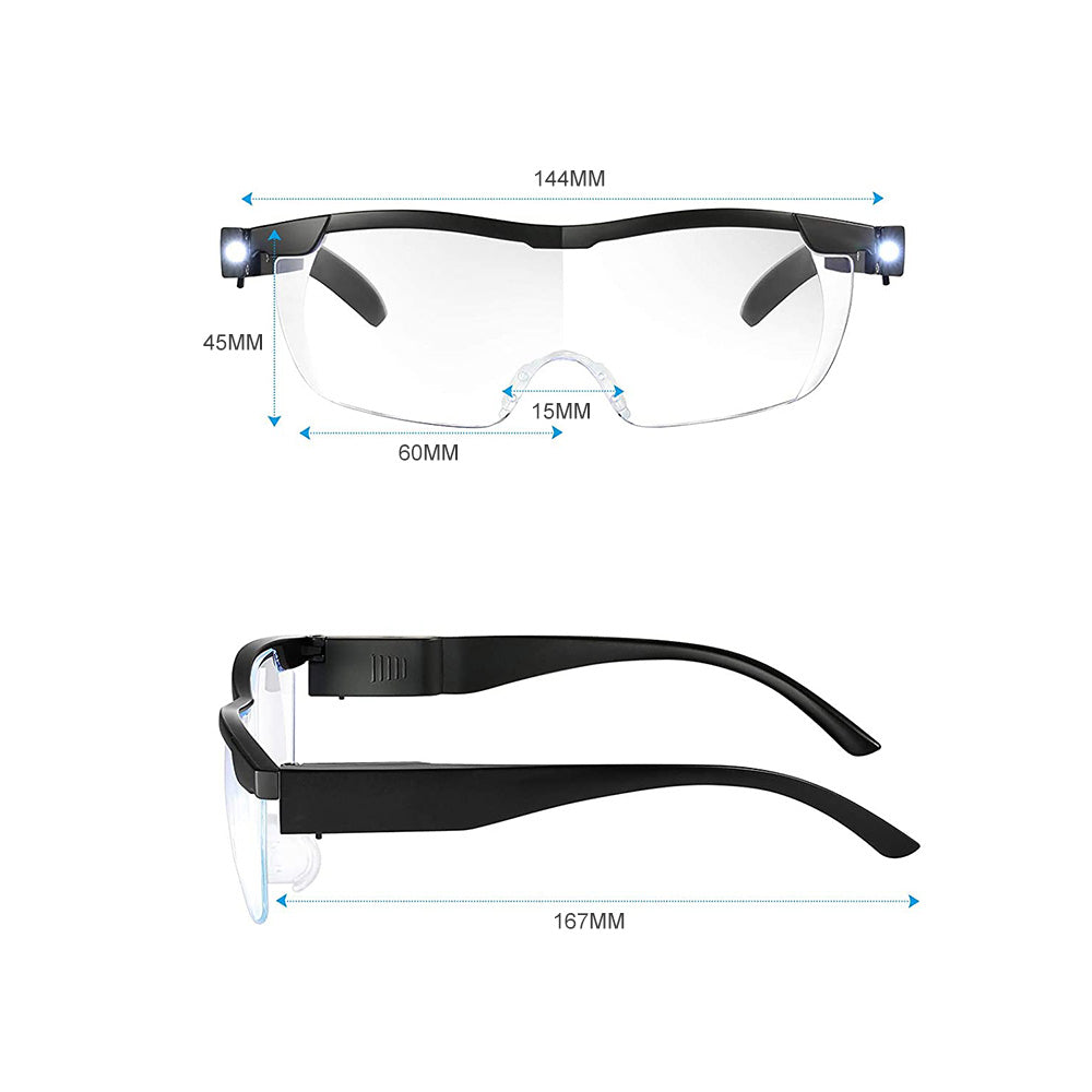 {{ Unisex Magnifying Glasses Loupes 180percent HD Vision Magnifier With LED Lighting Lamp }} - Buy Car Parts Online at {{ Kaka Auto Parts }}.