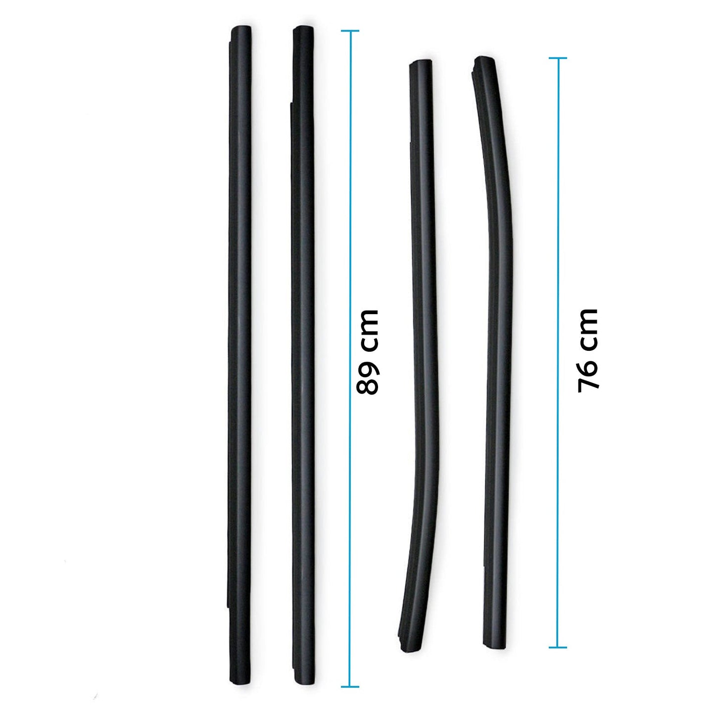 4x Outer Door Window Rubber Seals Suitable for 12-21 Ford Ranger PX XLT
