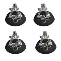 4x Chrome Power Operated Recessed Folding Whale Tail T-Lock Handle Suitable For Toolbox