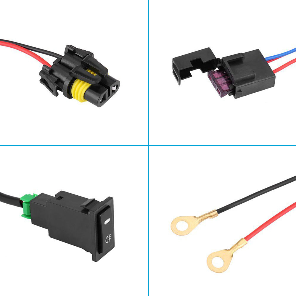 {{ Harness Kit 12V Car LED Fog Light On Off Switch Wiring Harness Fuse Relay Kit }} - Buy Car Parts Online at {{ Kaka Auto Parts }}.