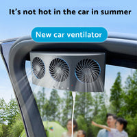 Car Exhaust Window Fan Cooler Air Vent Suitable For Vehicle Cooling with 3 Adjustable Heads