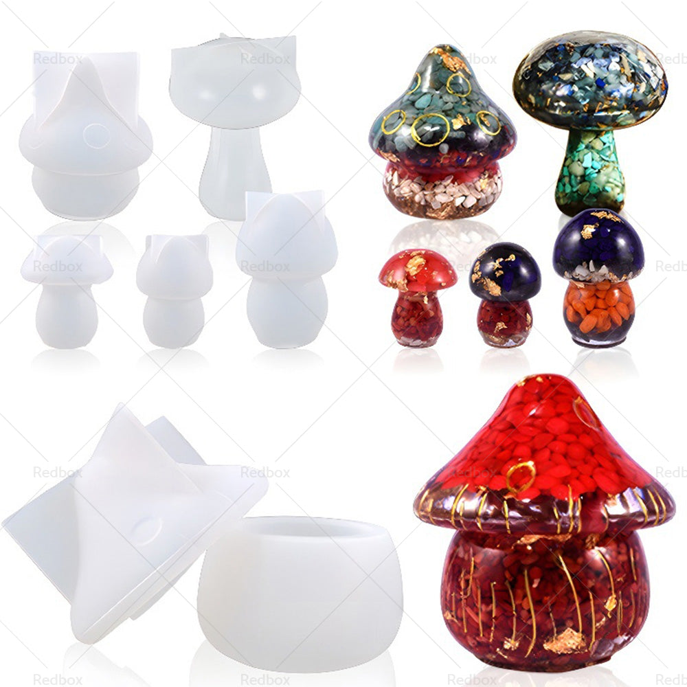 {{ 5 Styles Mushroom Epoxy Resin Casting Craft Molds Silicone Molds DIY Home Decor }} - Buy Car Parts Online at {{ Kaka Auto Parts }}.