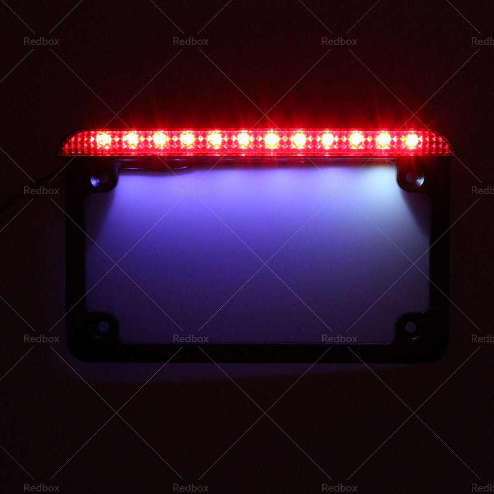 {{ Motorcycle License Plate Frame Bracket w  LED Brake Light  Suitable For Harley }} - Buy Car Parts Online at {{ Kaka Auto Parts }}.