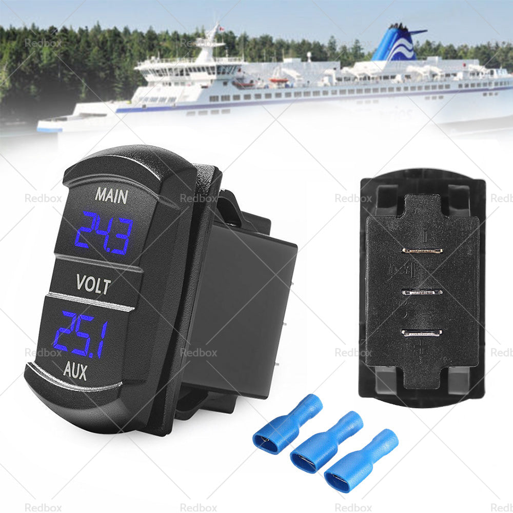 {{ 12V-24V Dual Voltmeter Battery Monitor LED Digital Car Boat Voltage Marine Gauge }} - Buy Car Parts Online at {{ Kaka Auto Parts }}.
