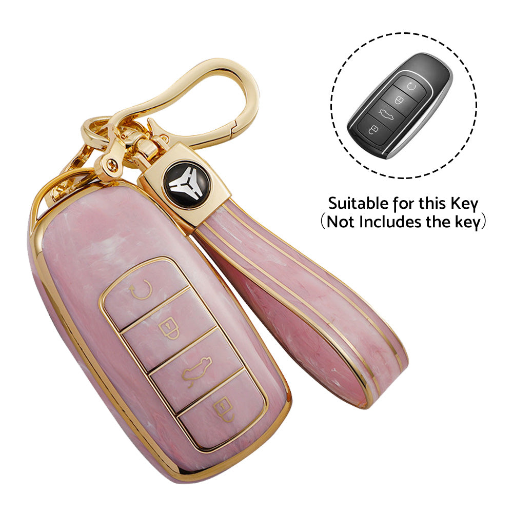 Car Remote Key Fob Case Cover TPU Pink Suitable For Chery Omoda 5