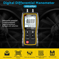 Digital Differential Manometer Air Pressure Meter 0-103.42kPa