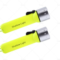 2pack Waterproof Bright LED Scuba Diving Underwater Flashlight Torch Light Lamp