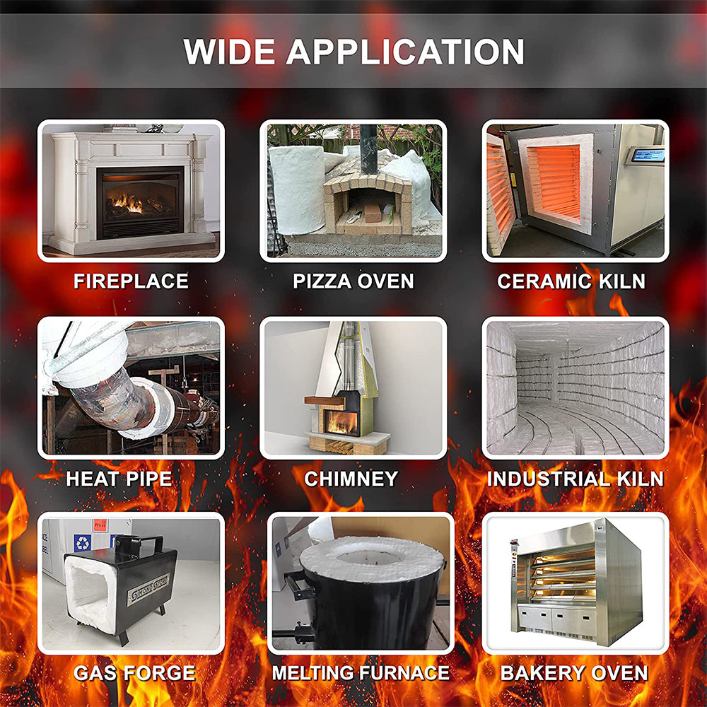 {{ Ceramic Fiber Blanket High Temperature Thermal Fireproof Insulation Mat 0. 61M*1M }} - Buy Car Parts Online at {{ Kaka Auto Parts }}.