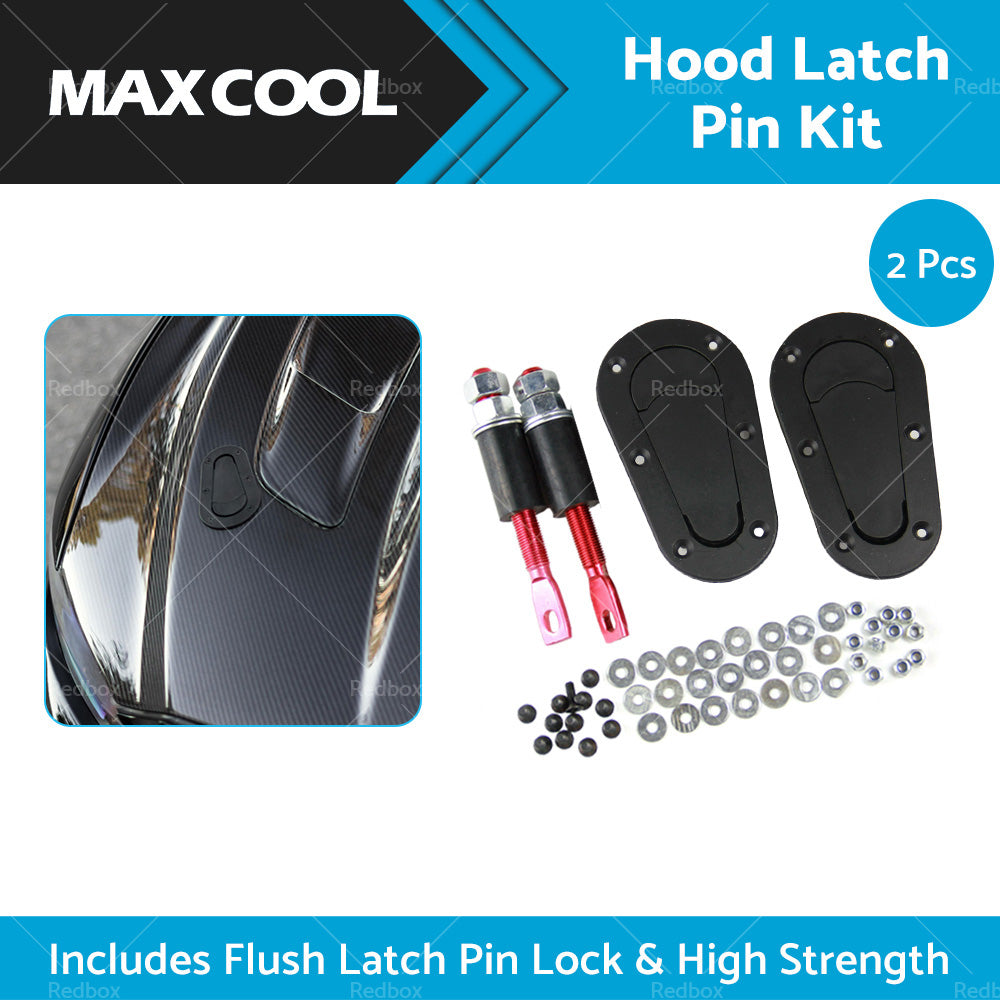 {{ 2Pcs Universal Racing Mount Bonnet Hood Plus Flush Latch Pin Locking Kit }} - Buy Car Parts Online at {{ Kaka Auto Parts }}.