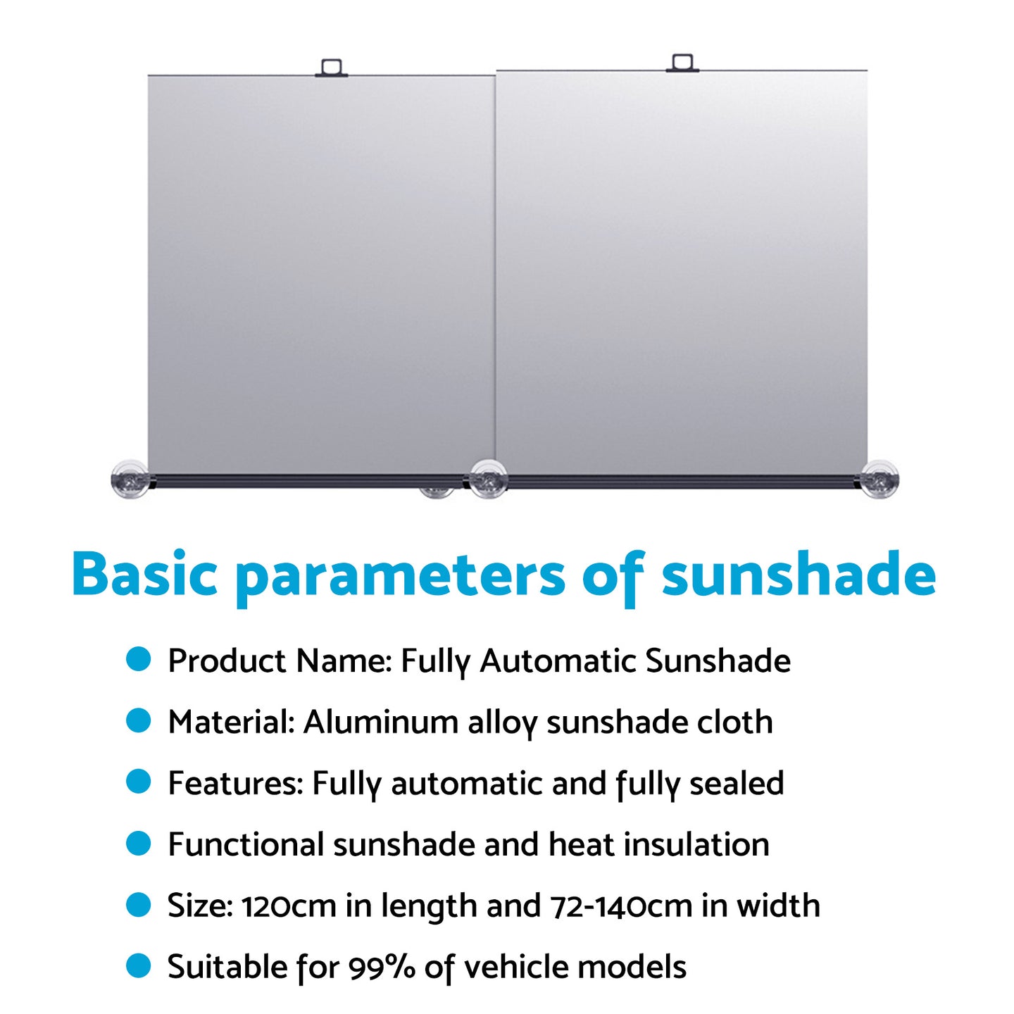 {{ Auto Retractable Sunshade Suitable For Car Windshield w/Automatic Function 2025 }} - Buy Car Parts Online at {{ Kaka Auto Parts }}.