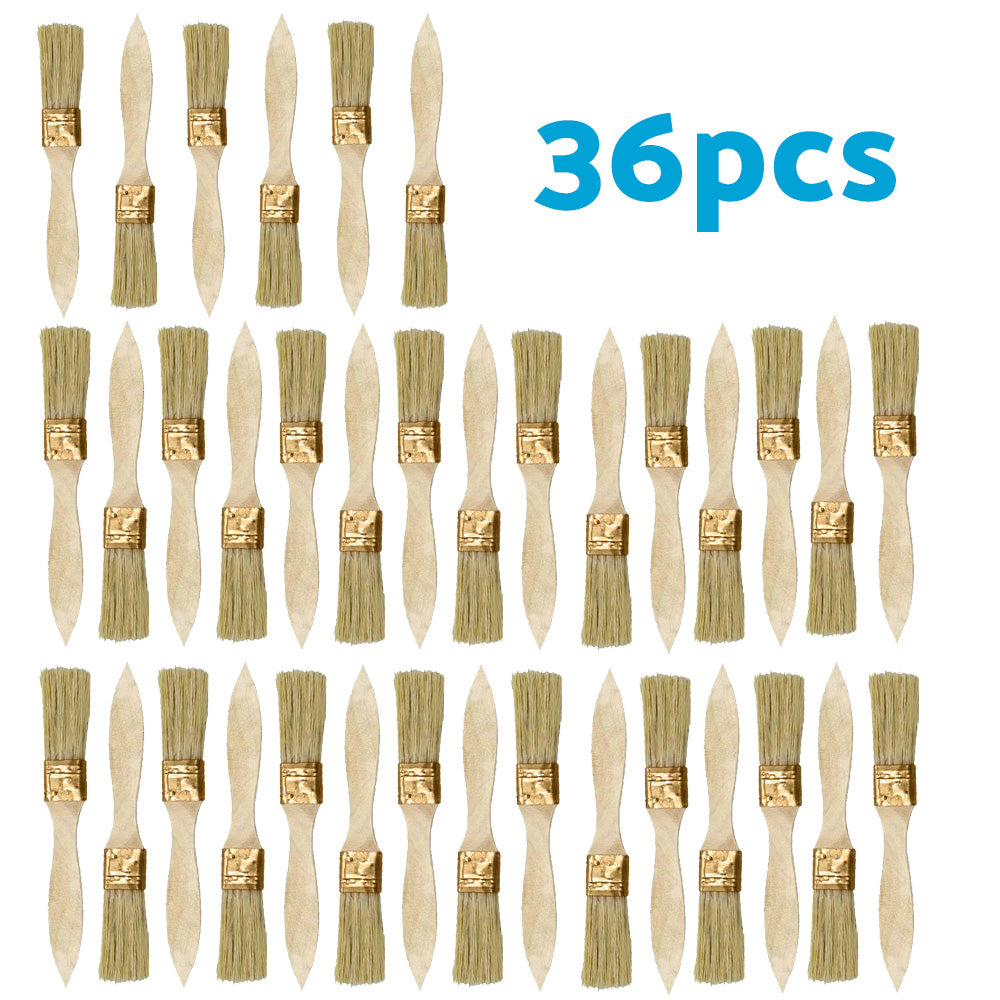 36PCS 1inch Chip Paint Brush DIY Art Varnishes Touchups Brushes Wooden Handle 1inch