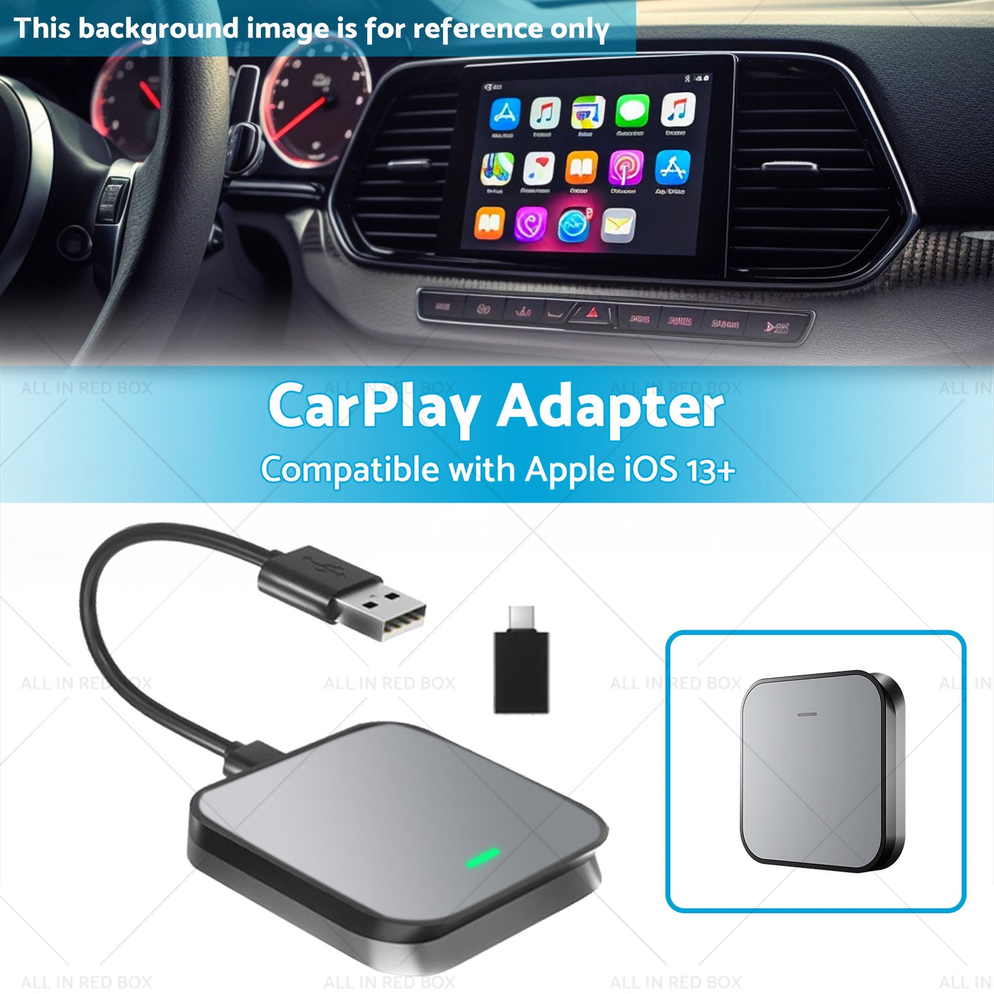 {{ Gray Bluetooth USB Wireless Receiver Suitable for Apple CarPlay Adapter }} - Buy Car Parts Online at {{ Kaka Auto Parts }}.