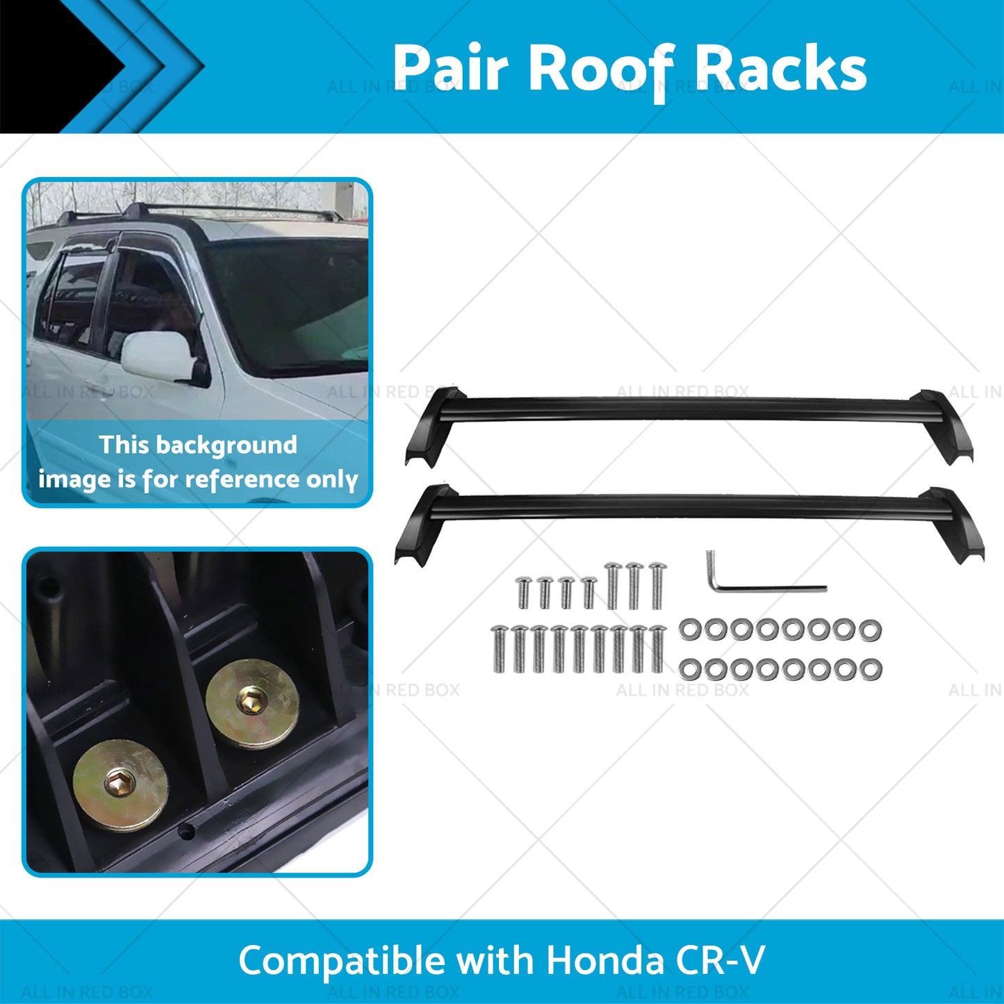 {{ Pair Suitable For Honda CRV 2002-2006 Cross Bar Roof Rack Black }} - Buy Car Parts Online at {{ Kaka Auto Parts }}.