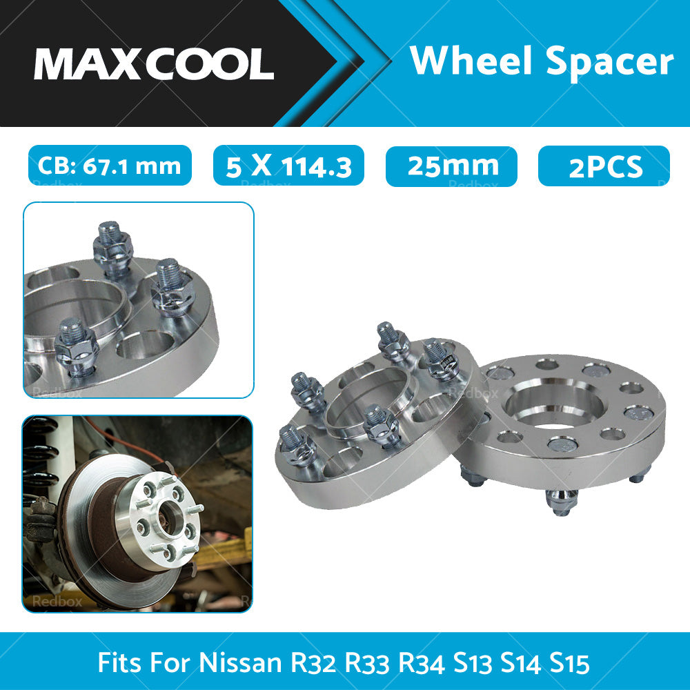 {{ 2PCS 25mm Wheel Spacers 5x114. 3 12x1. 25 25mm CB=67. 1mm Fits For Nissan R32 R33 }} - Buy Car Parts Online at {{ Kaka Auto Parts }}.