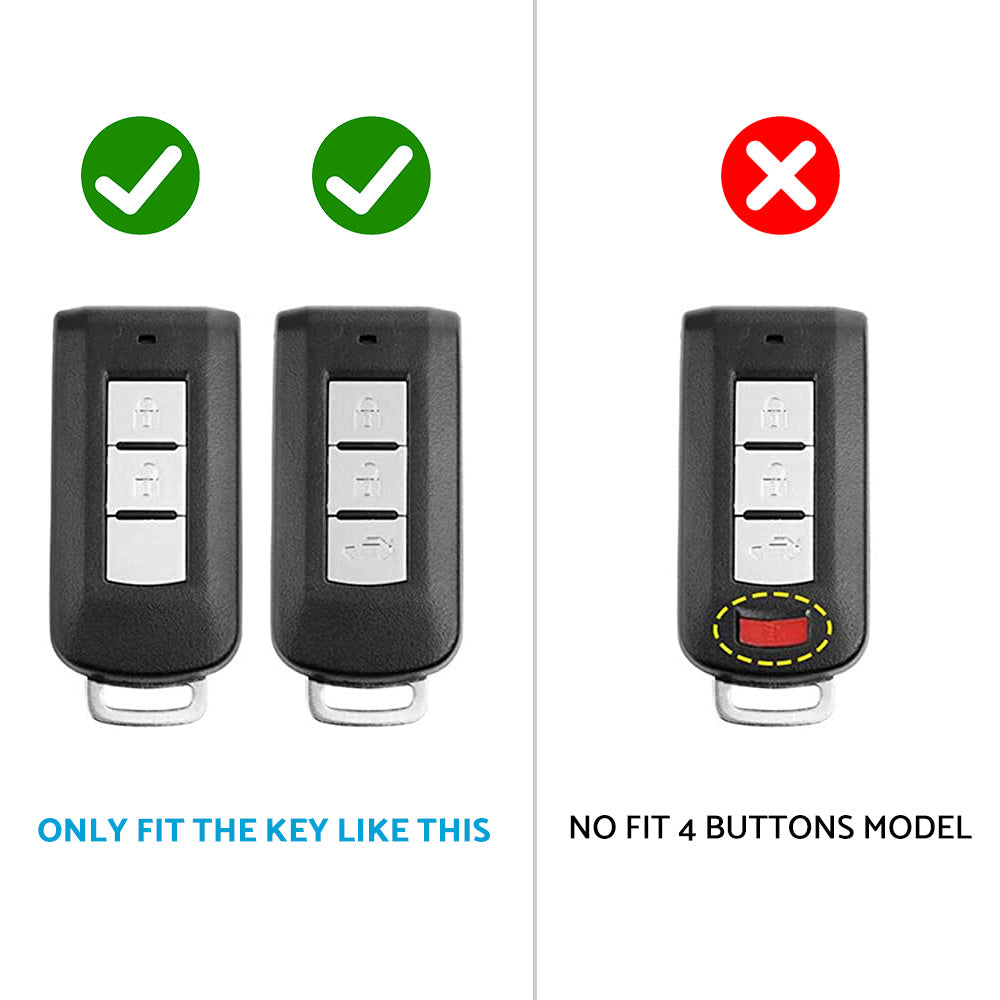 Carbon Fiber Hard Shell Smart Key Fob Case Suitable For Mitsubishi Outlander
