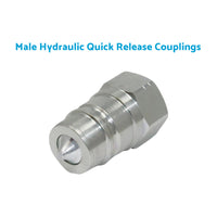 2 Sets 1 or 2 Inch BSP Hydraulic ISO Poppet Quick Release Couplings Suitable For Tractor