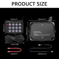 12 Gang RGB Switch Panel Kit With Labels Suitable For Universal Offroad Vehicles