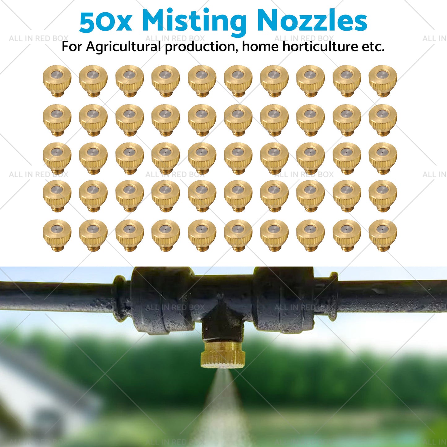 {{ For Cooling System 0. 024 inch  Brass Misting Nozzles Water Mister Sprinkle 50pcs }} - Buy Car Parts Online at {{ Kaka Auto Parts }}.