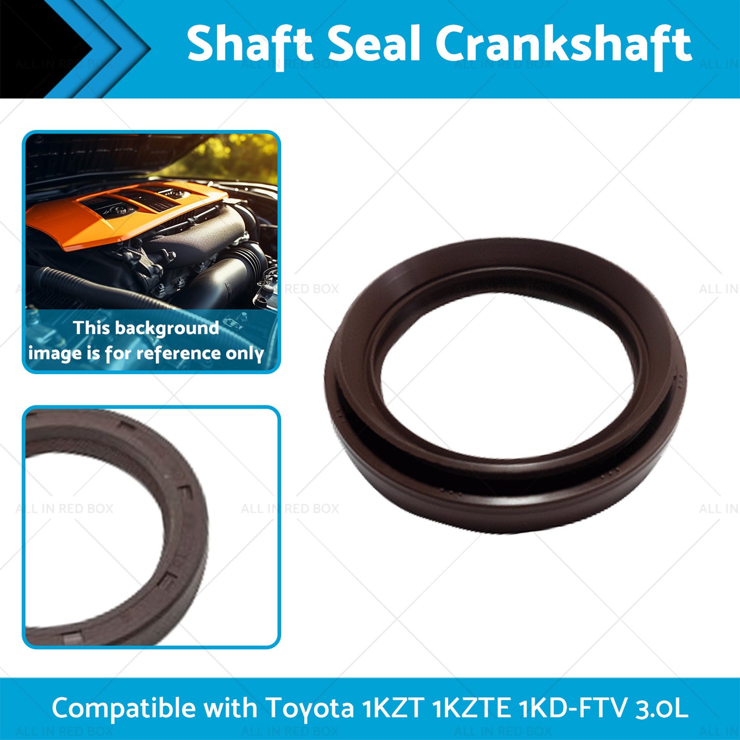 {{ Shaft Seal Crankshaft Suitable for Toyota 1KZT 1KZTE 1KD-FTV 3. 0L 2KD-FTV 2. 5L }} - Buy Car Parts Online at {{ Kaka Auto Parts }}.
