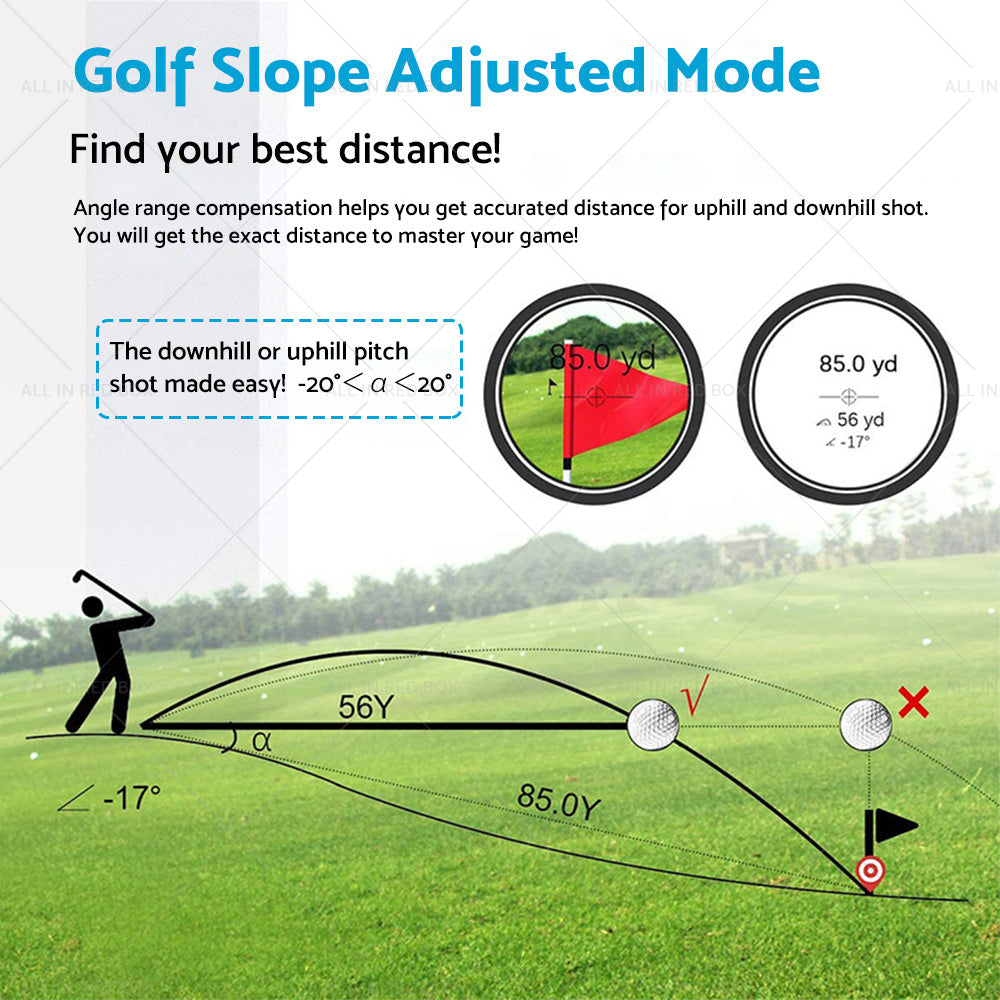 {{ Mileseey 600M Golf Laser Range Finder with Slope On Off Flagpole Lock Vibration }} - Buy Car Parts Online at {{ Kaka Auto Parts }}.