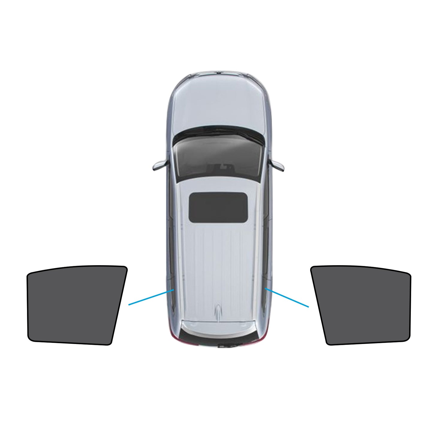 {{ 2x Triangular Window Magnetic Mesh Sunshades Suitable for Kia Carnival YP Series }} - Buy Car Parts Online at {{ Kaka Auto Parts }}.