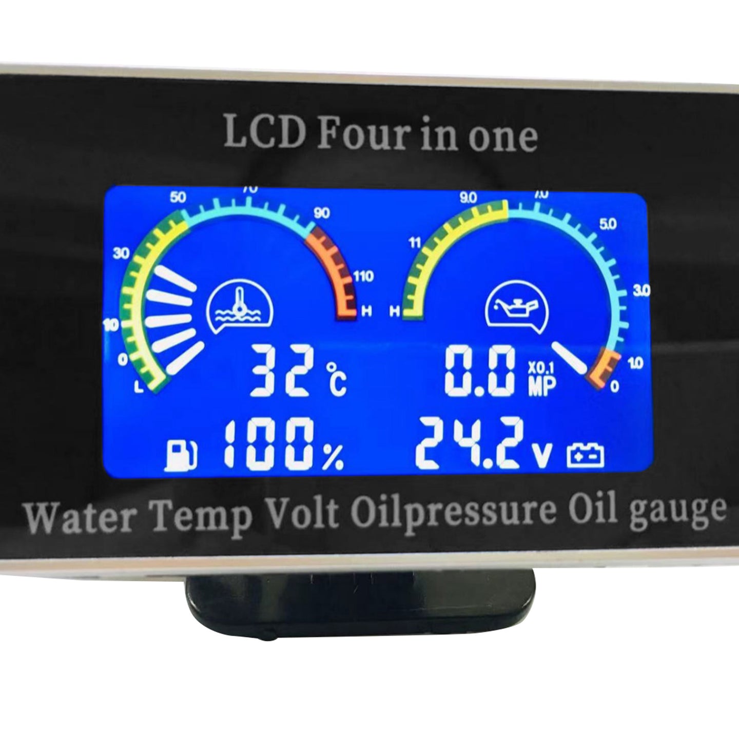 {{ 4-in-1 Car LCD Meter Digital Oil Pressure Voltage Water Temperature Fuel Gauge }} - Buy Car Parts Online at {{ Kaka Auto Parts }}.