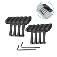 2x Low Profile Tactical 45° Offset Angle Mounts Suitable For Picatinny & Weaver Rails