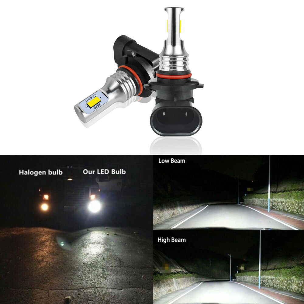 2X HB3 9005 60W 12V Xenon White 6000K Light Car Headlight Lamp Globes Bulbs LED